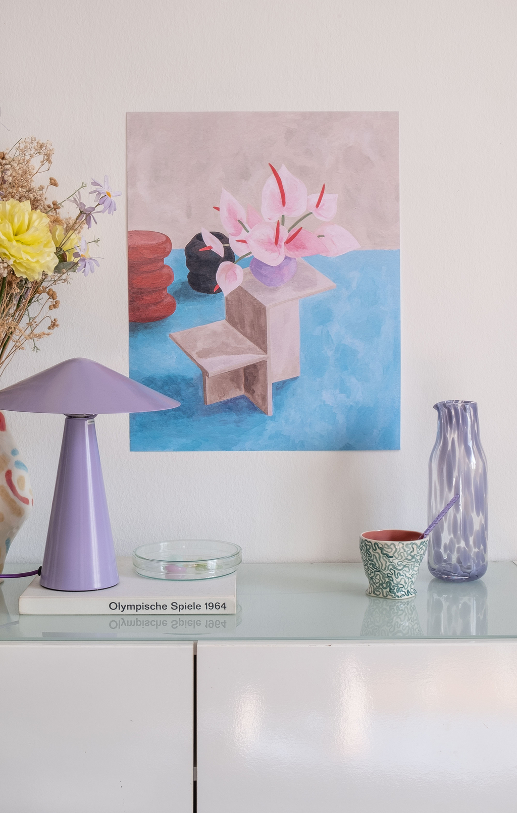 <p>Flamingo Flowers Poster</p>